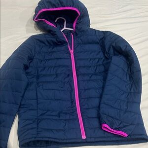 GAP Kids Puffer Jacket in Navy and Pink